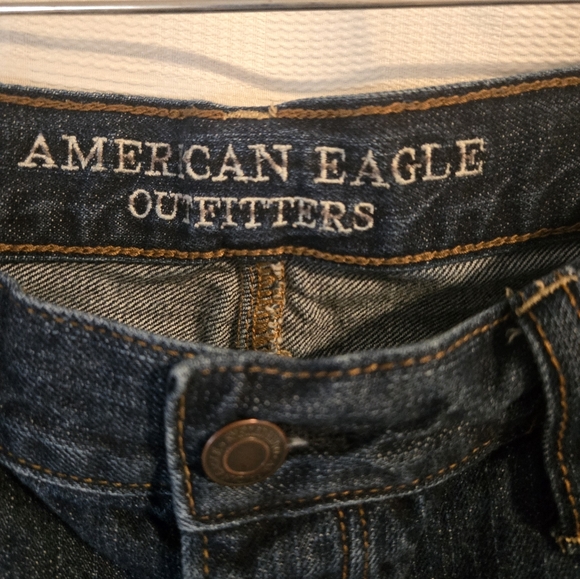 American Eagle Outfitters Vintage Hi-rise Dark Blue Straight Jeans - Picture 5 of 5